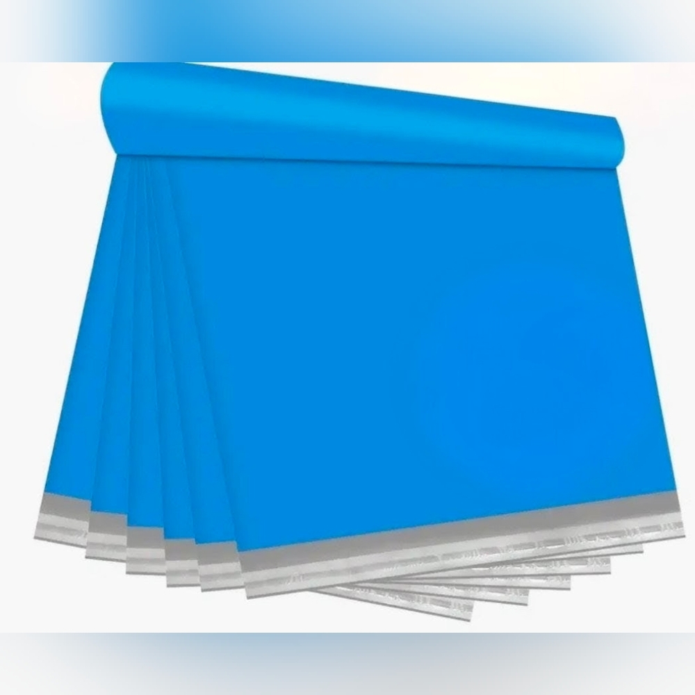 NWoT 💙 POLY MAILERS 💙 LARGE 14.5" x 19" (10) 🌞 SOLID BLUE 🦋